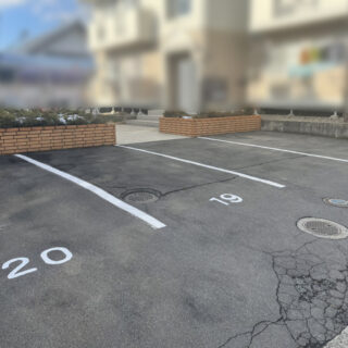 長野市　アパート駐車場白線引き直し